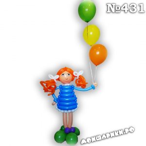 Рыжая девочка с воздушными шариками