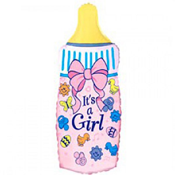 Фольгированная бутылочка для девочки
