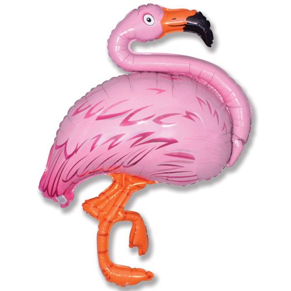 Розовый фламинго из воздушных шаров