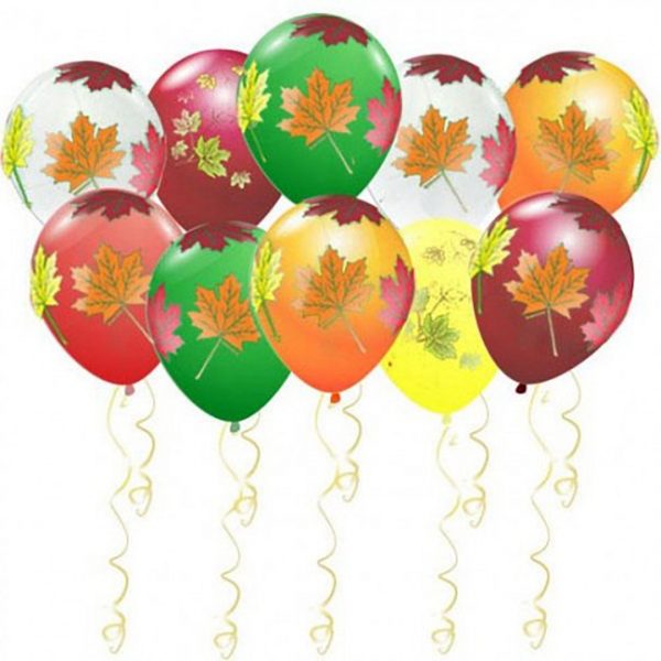 Воздушные шары с осенними листьямиями