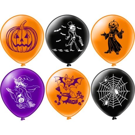 Латексный шар на Хэллоуин 6 дизайнов