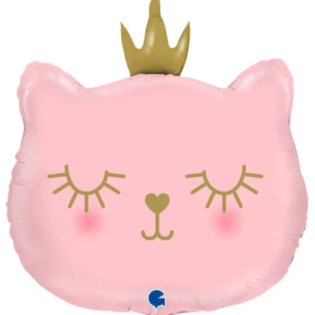 Кошка розовая в короне